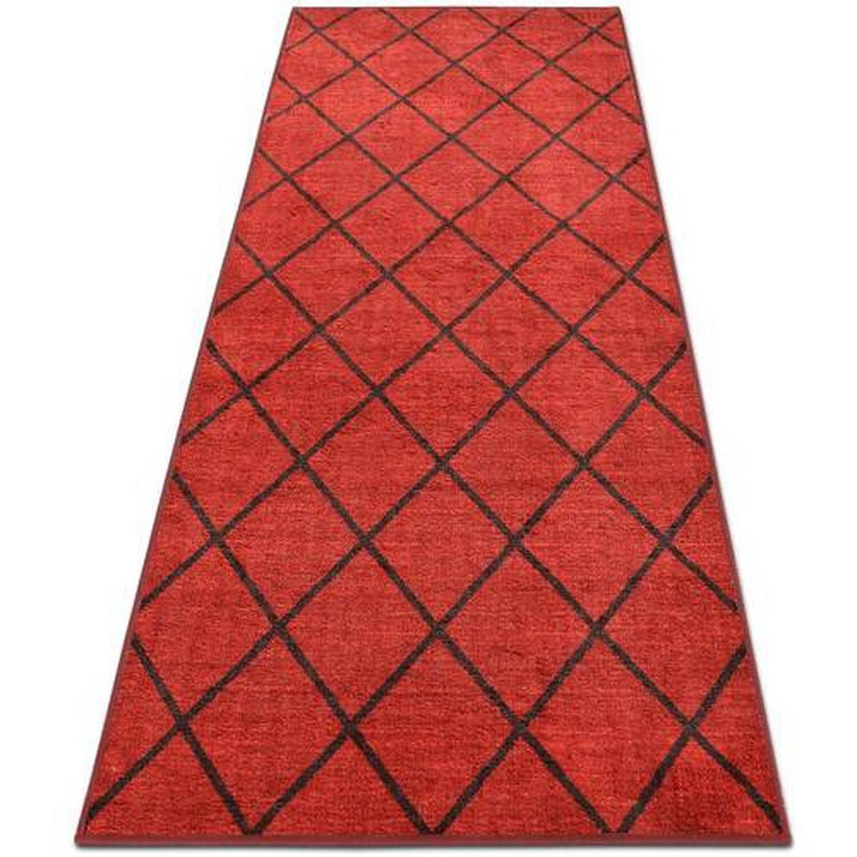 LÄUFER 80/350 cm Cosenza Rot, Schwarz  - Rot/Schwarz, Design, Kunststoff/Textil (80/350cm)
