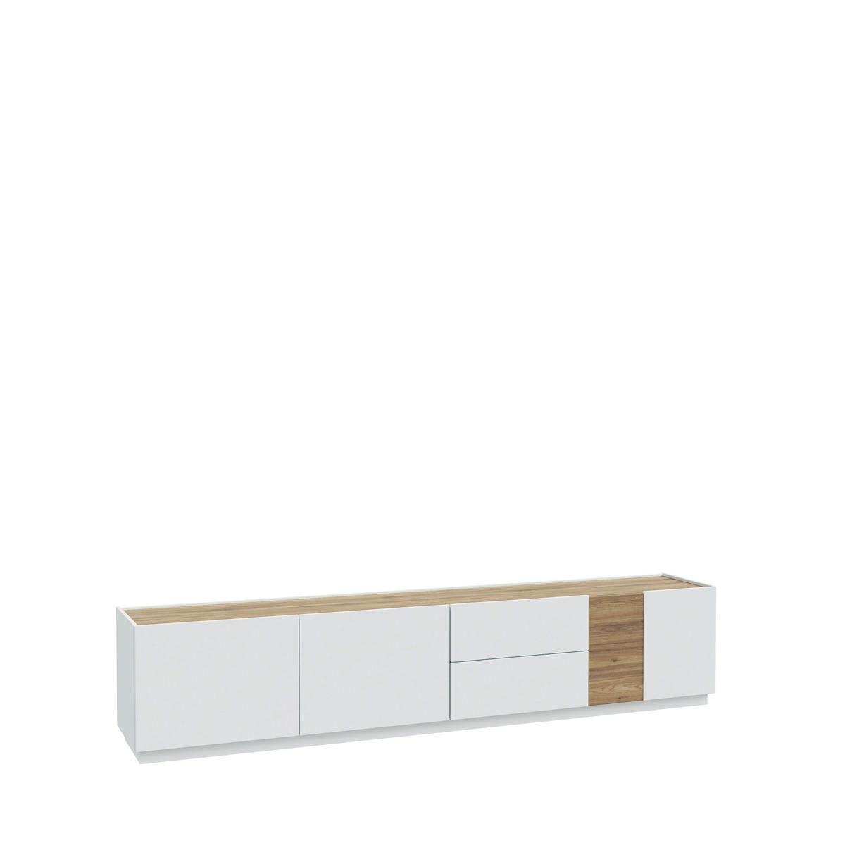 TV ELEMENT boje hrasta, svijetlo siva   - boje hrasta/svijetlo siva, Moderno, drvni materijal/metal (239,4/50,4/41cm) - Hom`in