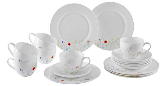 KAFFEESERVICE Wildflower 18-teilig - Multicolor, LIFESTYLE, Keramik - Novel