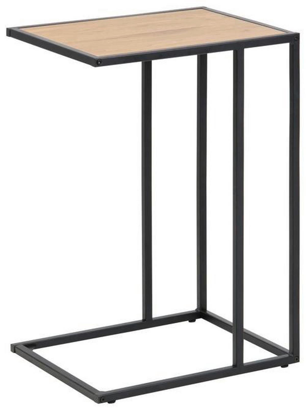 BEISTELLTISCH in Metall, Holzwerkstoff 43/35/63 cm  - Eichefarben/Schwarz, Trend, Holzwerkstoff/Metall (43/35/63cm) - Carryhome