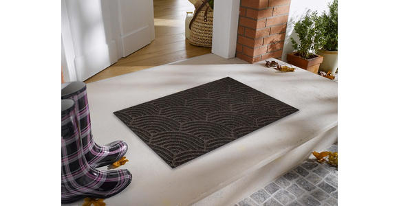 FUßMATTE 60/90 cm - Dunkelbraun, Basics, Kunststoff/Textil (60/90cm) - Esposa