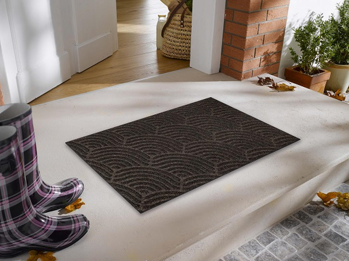 FUßMATTE  60/90 cm  Dunkelbraun  - Dunkelbraun, KONVENTIONELL, Kunststoff/Textil (60/90cm) - Esposa