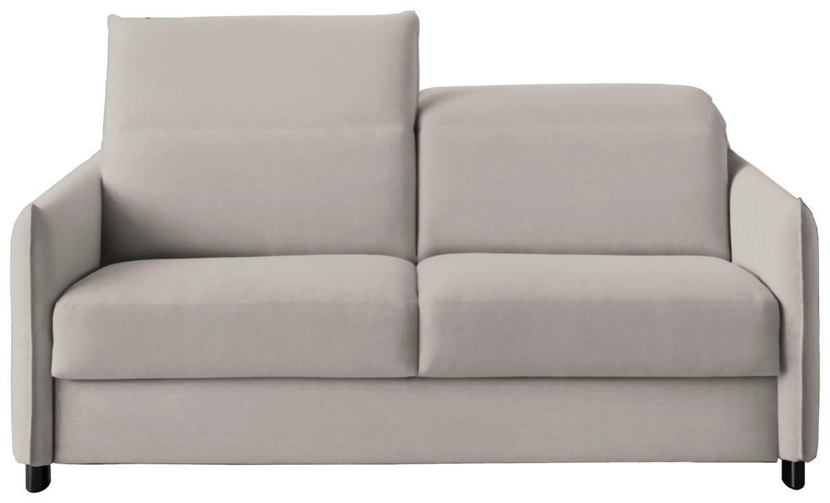 SCHLAFSOFA in Textil Beige  - Beige/Schwarz, Konventionell, Textil/Metall (188/84-105/100cm) - Bali