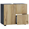 WASCHBECKENUNTERSCHRANK 61/51/32 cm  - Honigeiche/Anthrazit, MODERN, Holzwerkstoff/Kunststoff (61/51/32cm) - MID.YOU