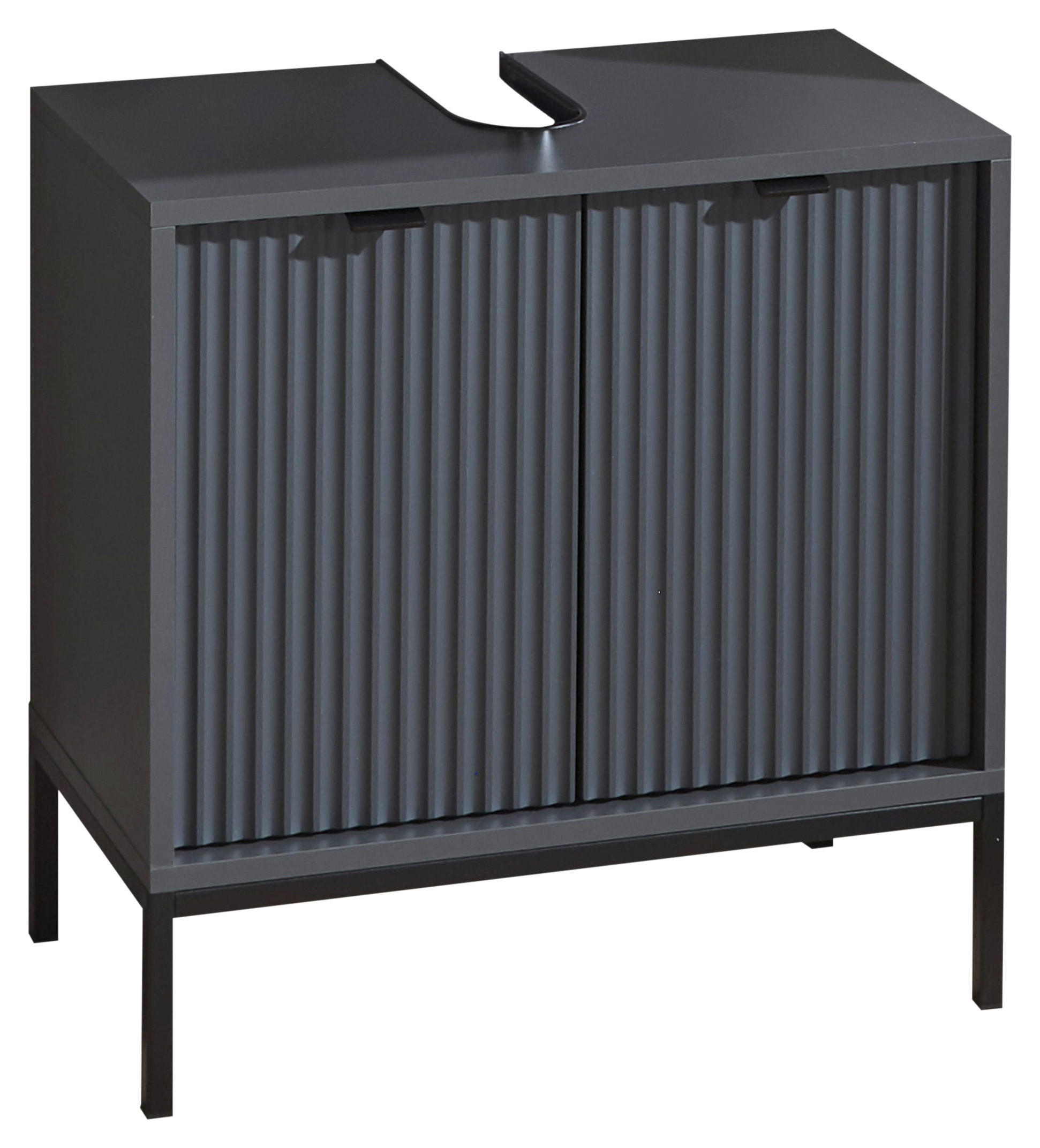 ELEMENT ISPOD UMIVAONIKA  siva  siva  - siva/antracit, Moderno, drvni materijal/metal (60/60/32cm) - MID.YOU