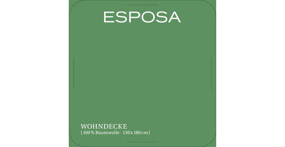 WOHNDECKE 130/180 cm  - Grün, Trend, Textil (130/180cm) - Esposa