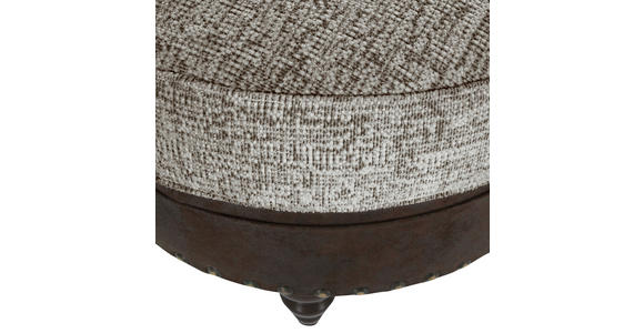 HOCKER Chenille, Mikrofaser Dunkelbraun, Graubraun  - Dunkelbraun/Graubraun, ROMANTIK / LANDHAUS, Holz/Textil (75/50/75cm) - Landscape