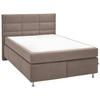 BOXSPRINGBETT 140/200 cm  in Hellbraun  - Hellbraun/Alufarben, Konventionell, Textil/Metall (140/200cm) - Dieter Knoll