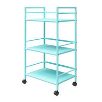 SERVIERWAGEN , Mintgrün  - Mintgrün, Design, Kunststoff/Metall (43/77/29cm) - MID.YOU