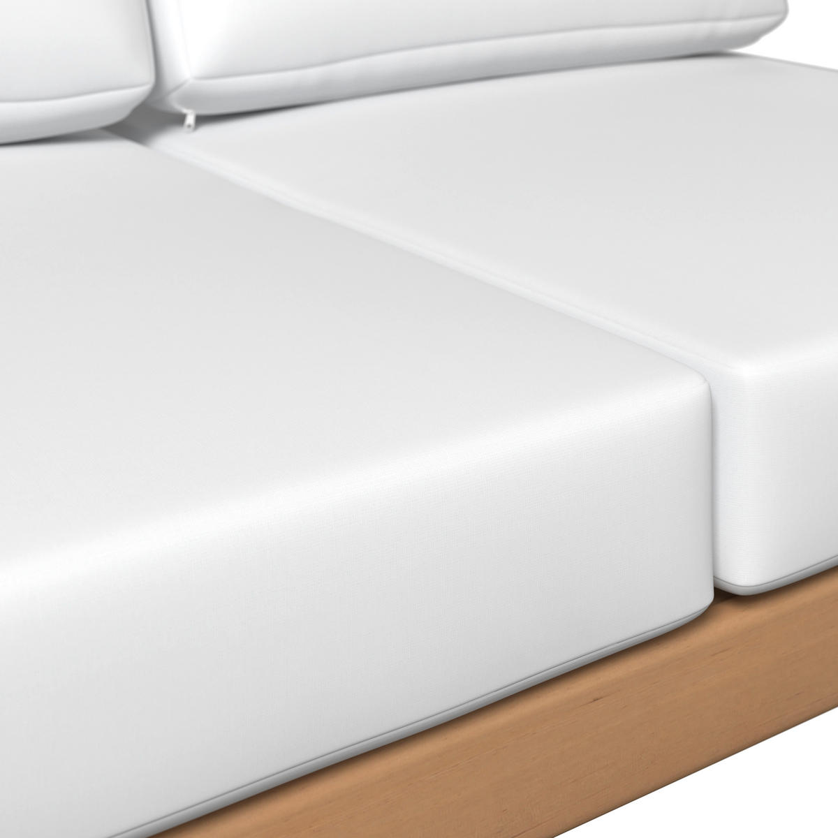 GARTENBANK 130/75/80 cm  in Creme, Akaziefarben  - Creme/Akaziefarben, MODERN, Holz/Textil (130/75/80cm) - Ambia Garden