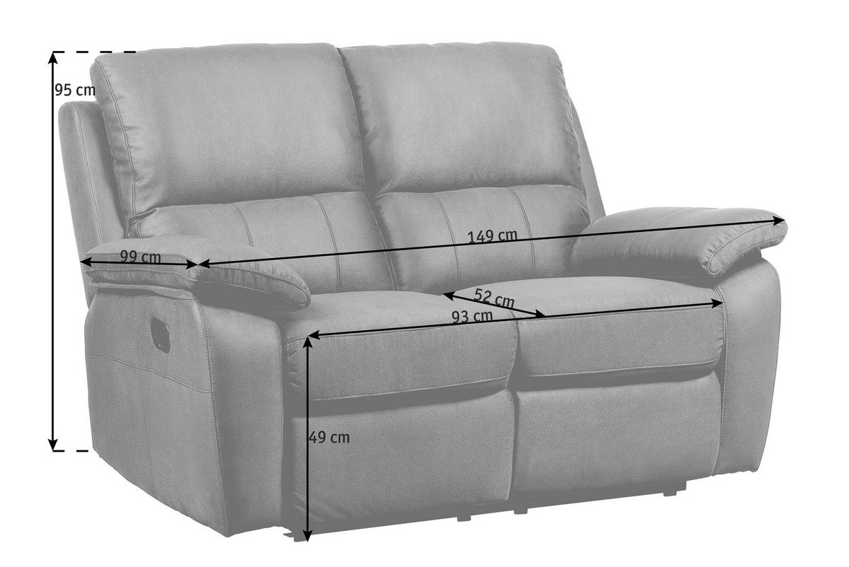 Sitzgarnitur inkl. Funktionen Flachgewebe Braun  - Braun, KONVENTIONELL, Kunststoff/Textil (198/149/94/95/99cm) - Xora