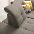 ECKSOFA in Chenille Hellbraun  240/308 cm  - Hellbraun/Schwarz, Design, Textil/Metall (240/308cm) - Xora