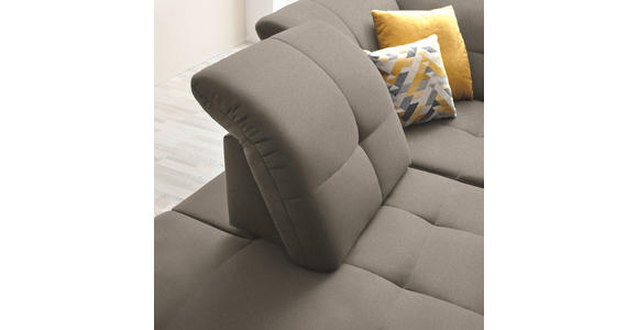 ECKSOFA in Chenille Hellbraun 240/308 cm - Hellbraun/Schwarz, Design, Textil/Metall (240/308cm) - Xora