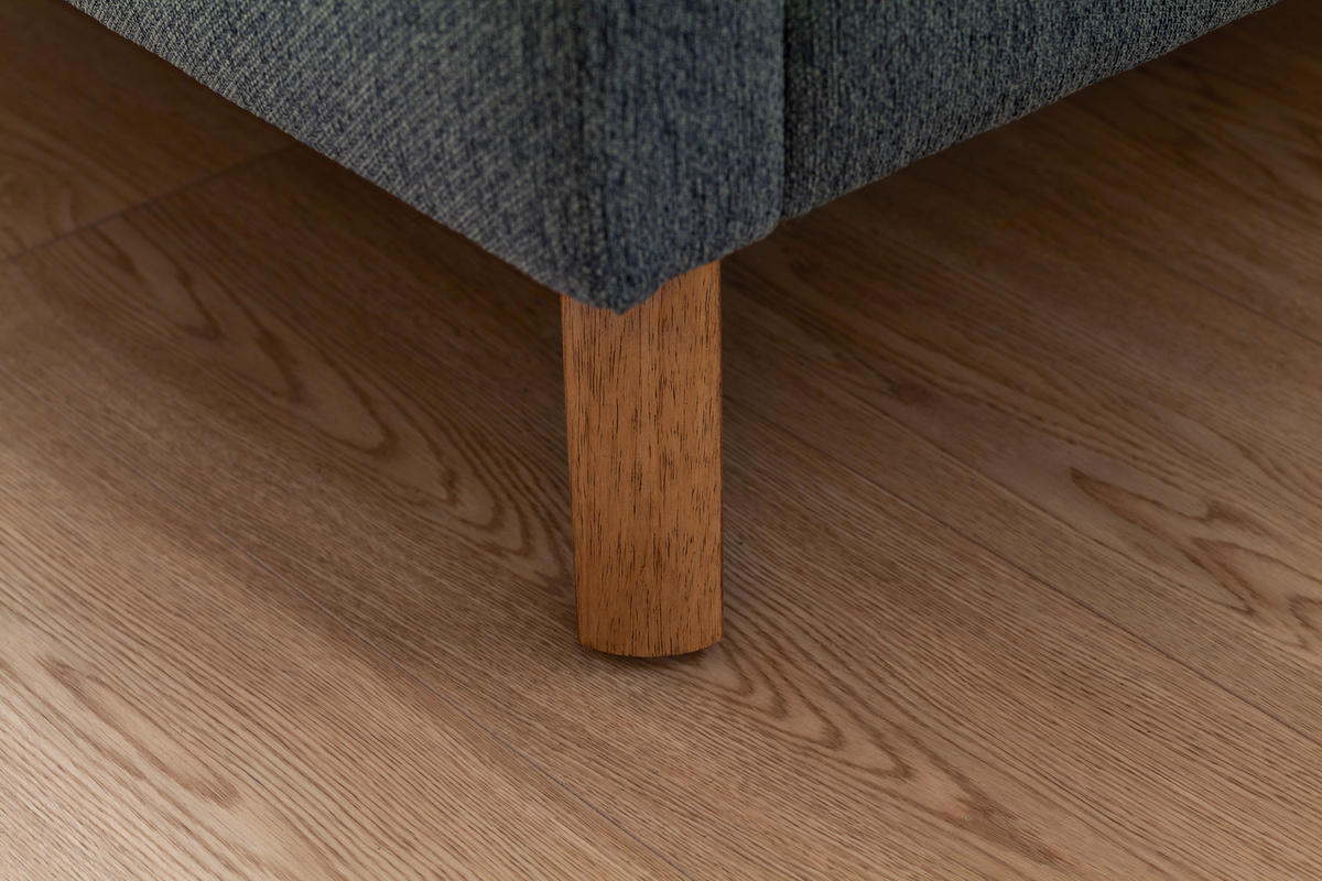 POLSTERBETT Lattenrost, Bettkasten Blau 140/200 cm  - Blau/Eichefarben, KONVENTIONELL, Holz/Textil (140/200cm) - Livetastic