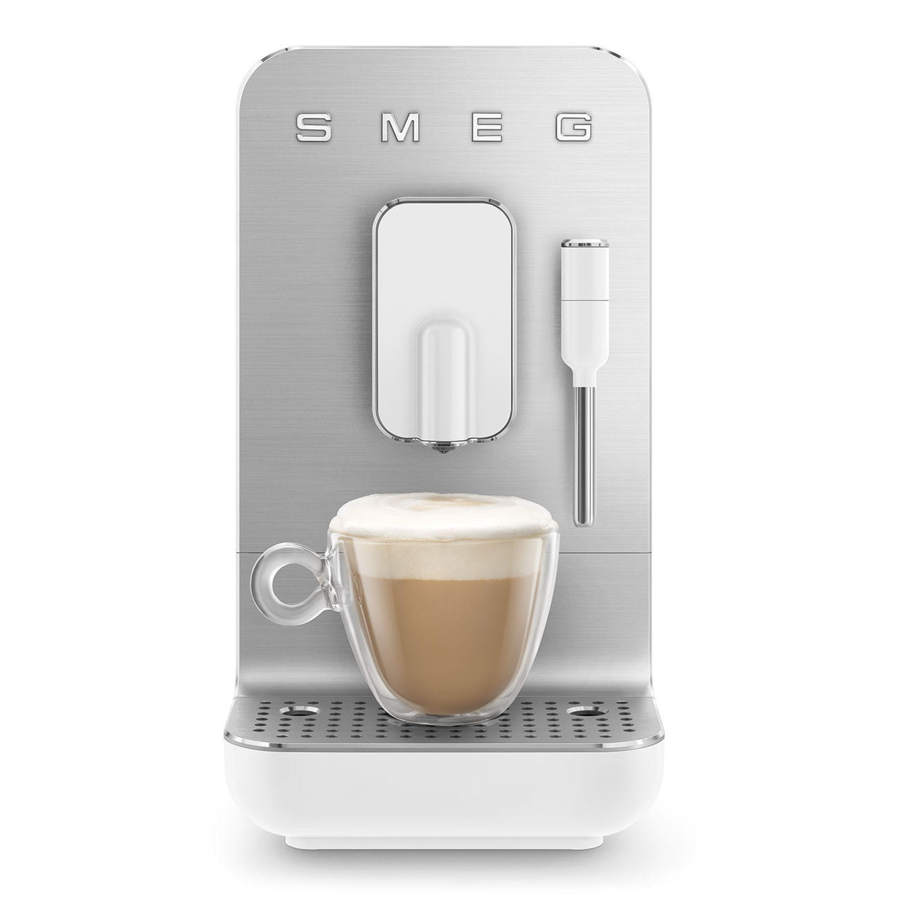 KAFFEEVOLLAUTOMAT 50'S STYLE  - Edelstahlfarben/Weiß, Basics, Kunststoff/Metall (18/33,6/43,3cm) - SMEG