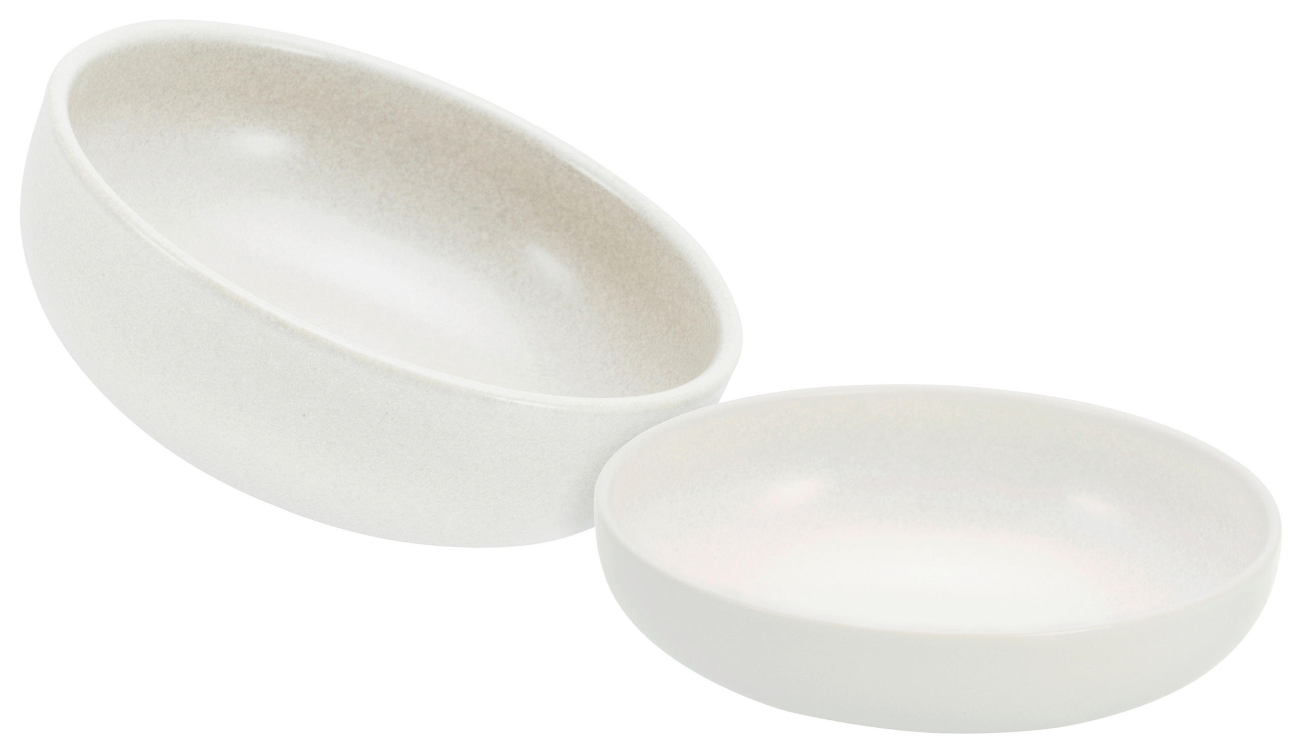 Schüsselset Aus Steingut, Weiß Uno 2--Teilig. Ø 22/26 Cm