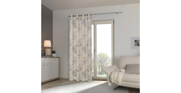 ÖSENVORHANG halbtransparent - Grün, KONVENTIONELL, Textil (140/245cm) - Esposa