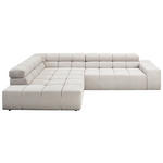 ECKSOFA in Cord Silberfarben, Hellgrau  215/319 cm  - Silberfarben/Hellgrau, Design, Kunststoff/Textil (215/319cm) - Hom`in