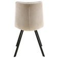 STUHL Leinenoptik Beige, Schwarz  - Beige/Schwarz, Design, Textil/Metall (47/61/86cm) - Xora