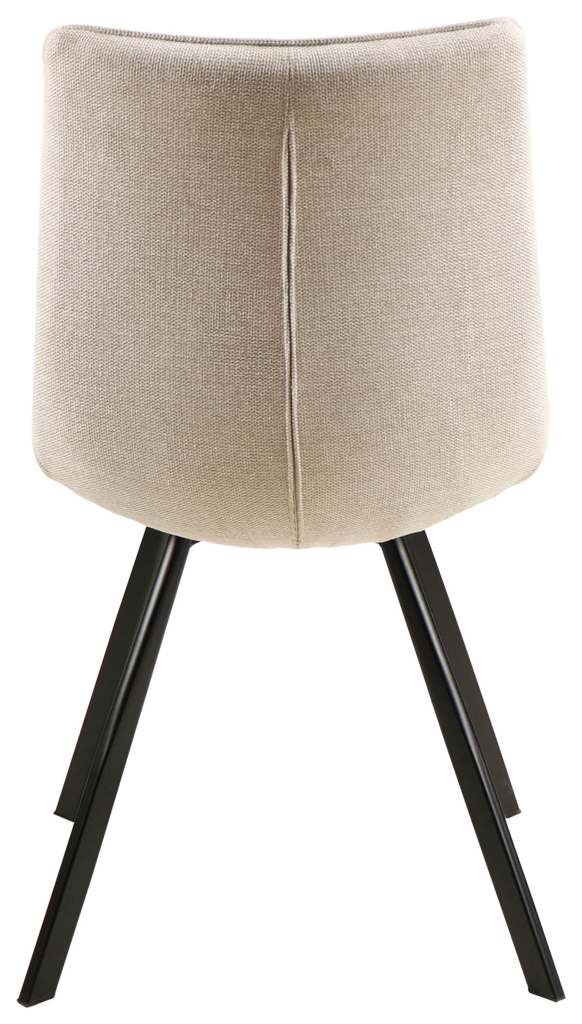 STUHL Leinenoptik Schwarz, Beige  - Beige/Schwarz, Design, Textil/Metall (47/61/86cm) - Xora
