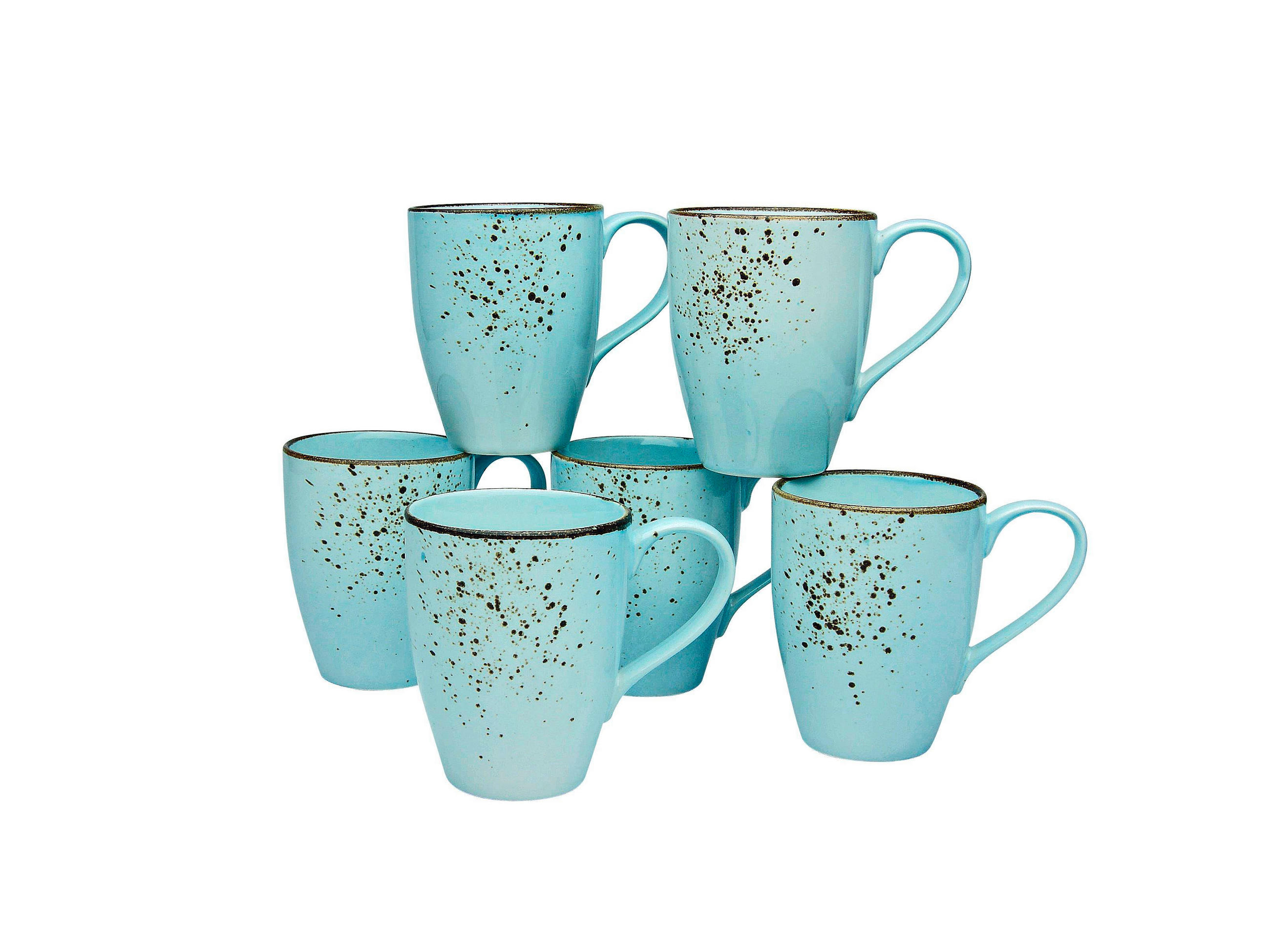 KAFFEEBECHERSET 6-teilig - Pastellblau, Trend, Keramik (300ml) - Creatable
