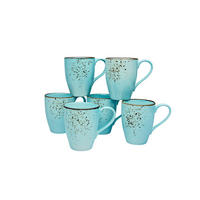 KAFFEEBECHERSET 6-teilig  - Pastellblau, Trend, Keramik (300ml) - Creatable