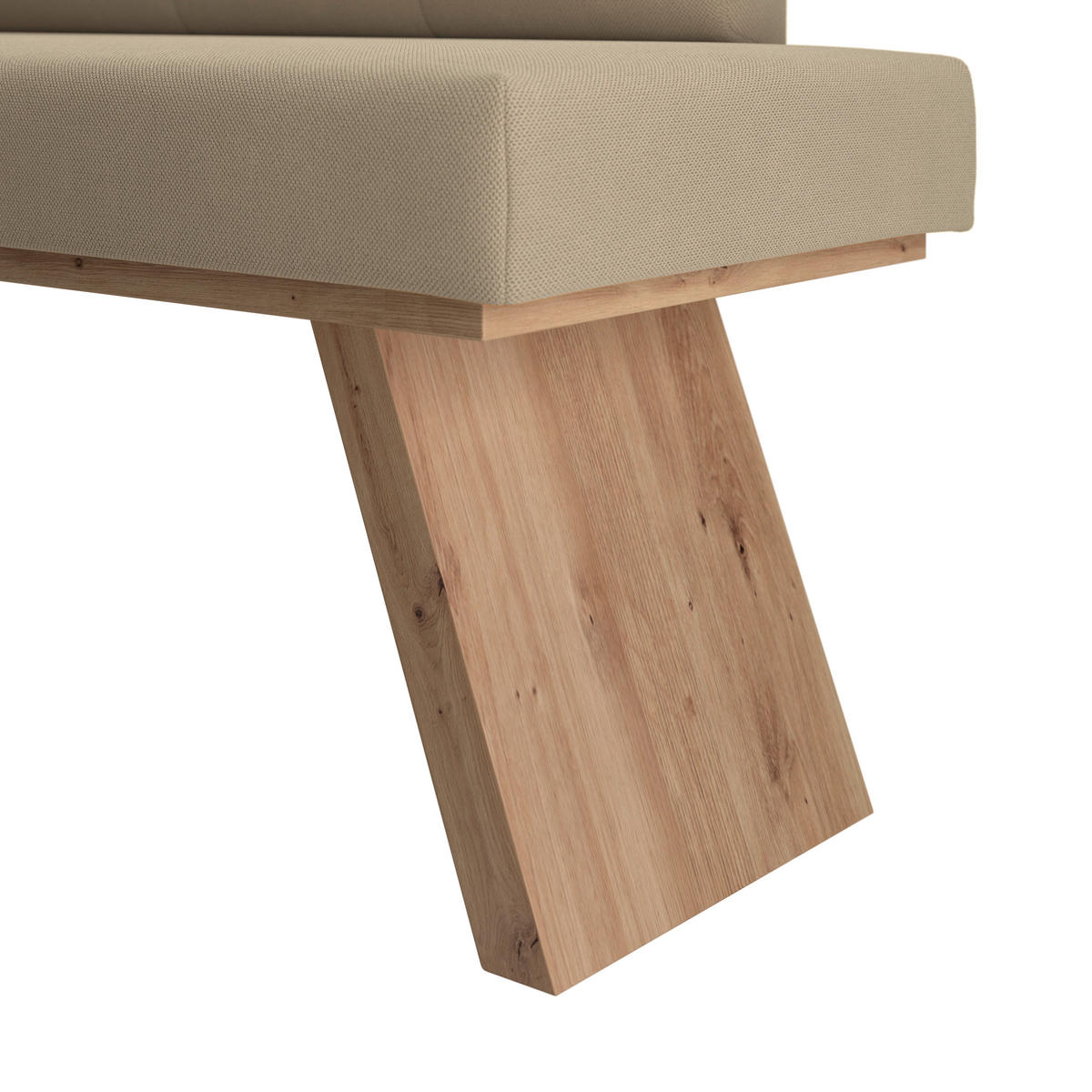 ECKBANK 150/185 cm Webstoff Beige   - Eichefarben/Beige, KONVENTIONELL, Textil (150/185cm) - Livetastic