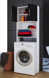 Waschmaschinenschrank in Schwarz & Weiß kaufen Waschmaschinenschrank – als perfekte Ergänzung zur