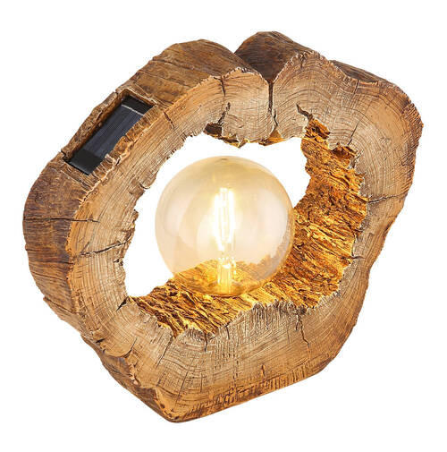 SOLARLEUCHTE 30,5/8,5/25,5 cm   - Braun, Natur, Kunststoff (30,5/8,5/25,5cm) - Globo