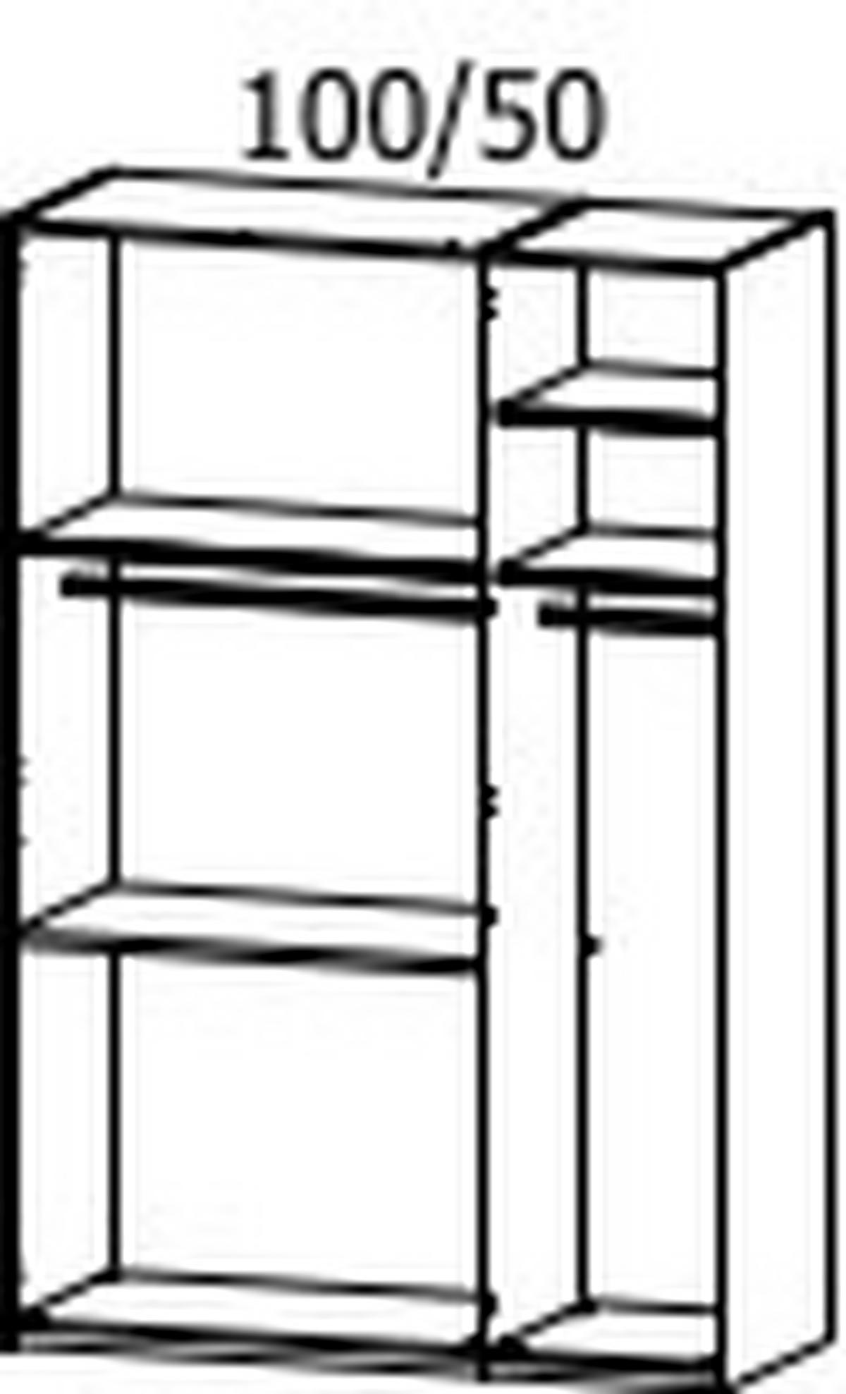 DREHTÜRENSCHRANK in Weiss, Eiche Artisan  - Weiss/Graphitfarben, Konventionell, Holzwerkstoff/Metall (151/223/62cm) - Xora