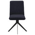 STUHL  in Stahl Lederlook Metall, Textil  - Schwarz, Design, Textil/Metall (46,5/87/64cm) - Voleo