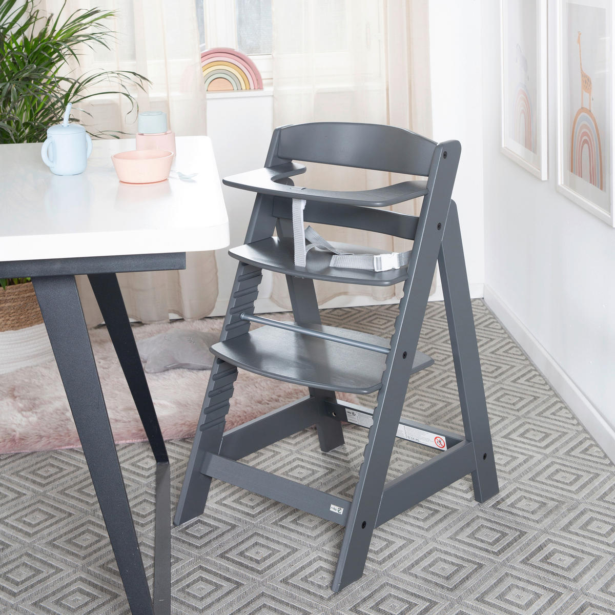 HOCHSTUHL roba Sit Up Flex  - Anthrazit, Basics, Holzwerkstoff/Kunststoff (44,5/80/54cm) - Roba