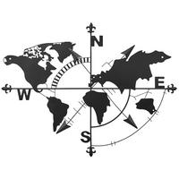DEKORACE NA ZEĎ 108,5/83 cm  - černá, Basics, kov (108,5/83cm) - Ambia Home
