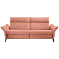 3-SITZER-SOFA in Echtleder Koralle  - Koralle/Anthrazit, Design, Leder/Metall (224/94/95cm) - Himolla