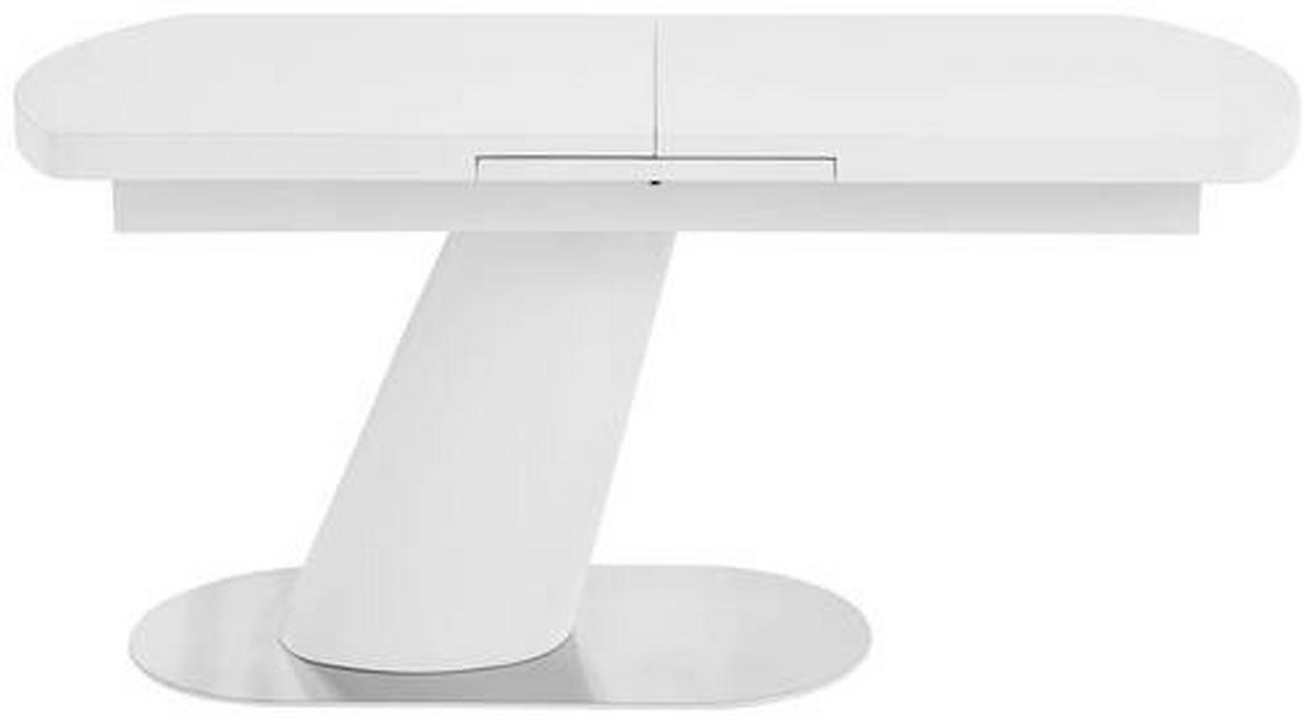 STOL ZA BLAGOVAONICU  bijela, boje oplemenjenog čelika  metal, drvni materijal      - bijela/boje oplemenjenog čelika, Moderno, drvni materijal/metal (160-200/90/76cm) - Livetastic
