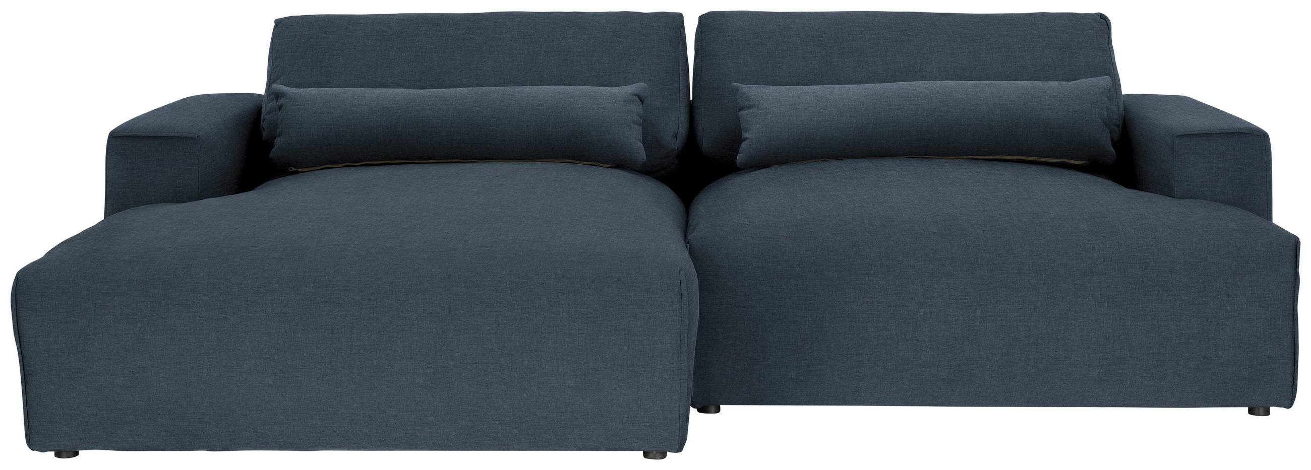 ECKSOFA Struktur Dunkelblau  - Schwarz/Dunkelblau, Design, Kunststoff/Textil (187/267cm) - Stylife