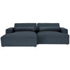ECKSOFA Struktur Dunkelblau  - Schwarz/Dunkelblau, Design, Kunststoff/Textil (187/267cm) - Stylife
