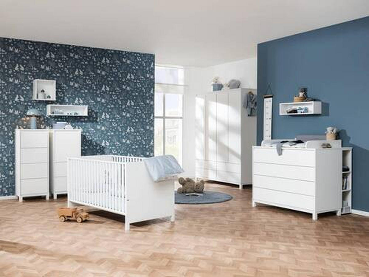 GITTERBETT Olli Babybett 144,6/76,3 cm  - Weiß, Basics, Holzwerkstoff (144,6/76,3cm) - Paidi