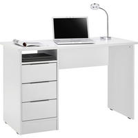 PISALNA MIZA leseni material bela  - barve kroma/bela, Basics, kovina/leseni material (120/76/55cm) - Carryhome