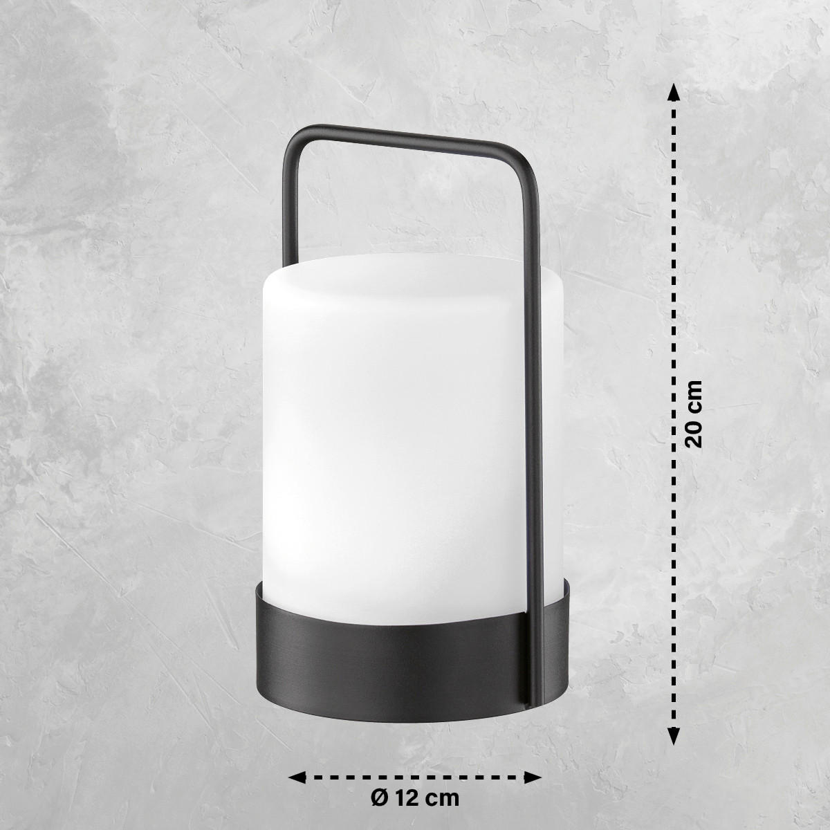 AKKU-TISCHLEUCHTE Casoli 12/20 cm   - Weiß, Basics, Kunststoff (12/20cm)