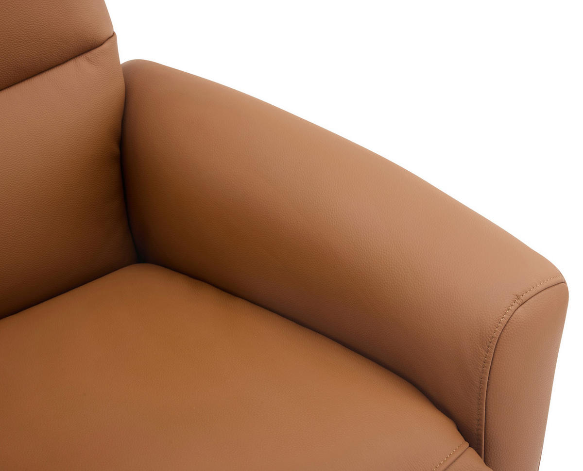 RELAXSESSEL in Textil, Leder Braun  - Schwarz/Braun, Design, Leder/Textil (76/112/80cm) - Livetastic
