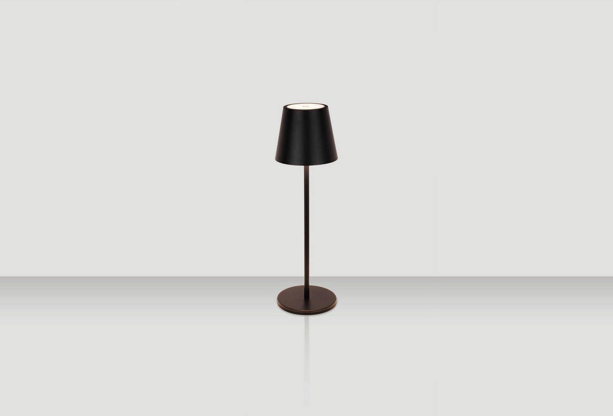 STOLNÍ LAMPA NA BATERIE 11/36,5 cm - černá, Konvenční, kov (11/36,5cm) - Novel