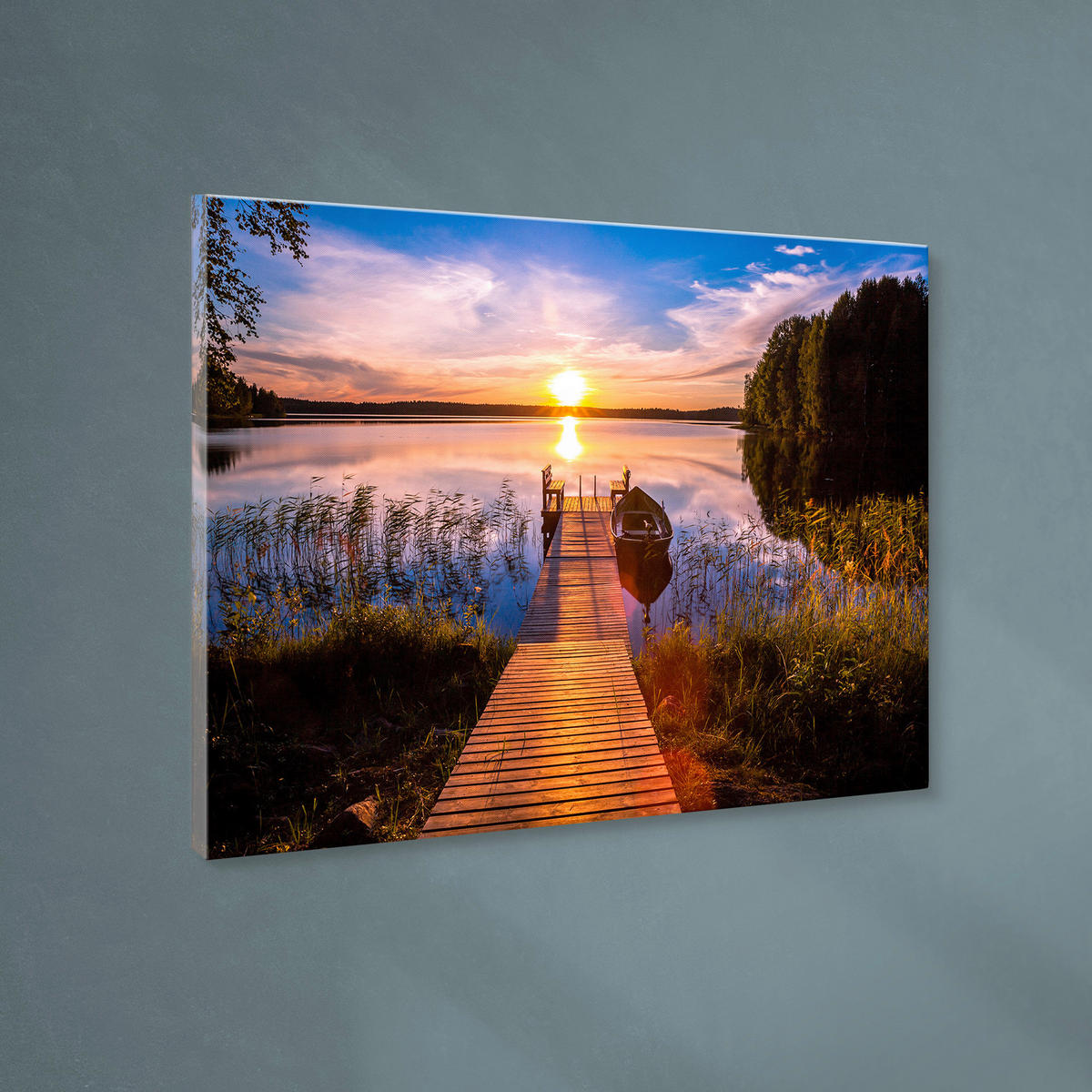 LEINWANDBILD Landschaft & Natur 85/113 cm  - Multicolor, Basics, Holz/Textil (85/113cm)