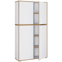 AKTENSCHRANK 100/183/33 cm  - Honigeiche/Weiss, Design, Holzwerkstoff (100/183/33cm) - MID.YOU