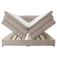 BOXSPRINGBETT 180/200 cm  in Beige  - Beige/Schwarz, KONVENTIONELL, Kunststoff/Textil (180/200cm) - Carryhome