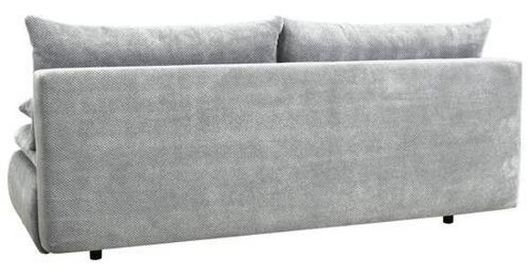 SCHLAFSOFA in Webstoff, Plüsch Hellgrau  - Hellgrau/Schwarz, KONVENTIONELL, Textil (203/72-96/98cm) - Novel