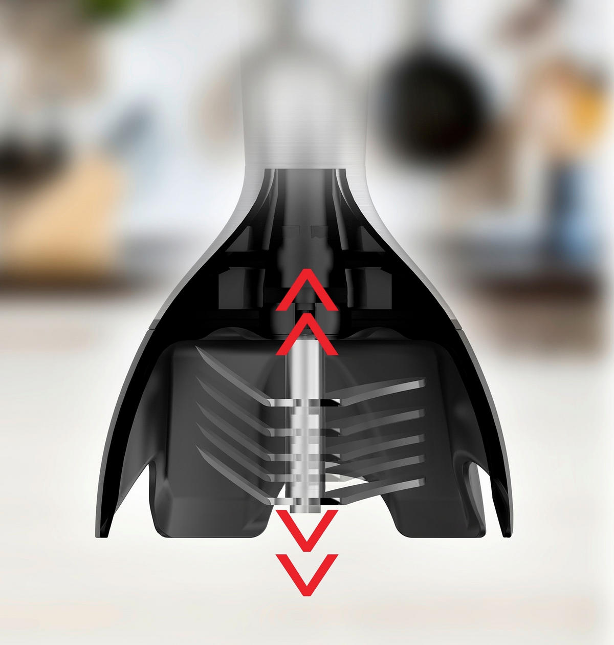 STABMIXER-SET  - Silberfarben/Schwarz, Basics, Metall (9/41cm) - Trisa Electronics