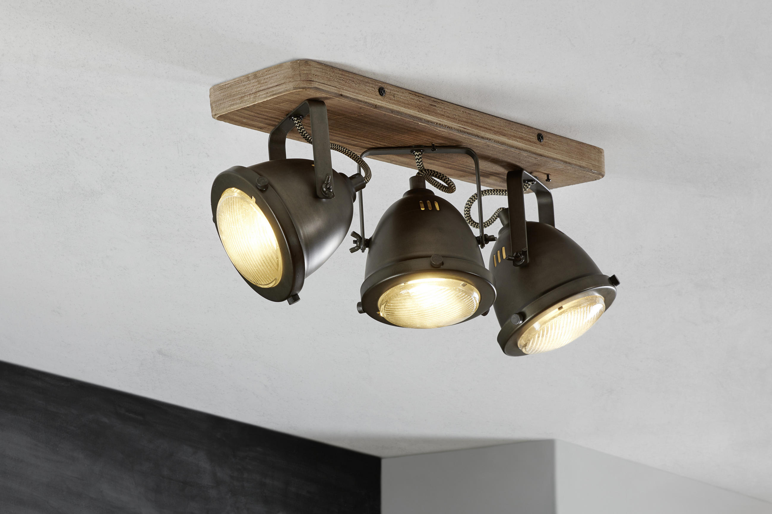 STRAHLER CARMEN - Braun, Trend, Holz/Metall (43/11,5/18,5cm)
