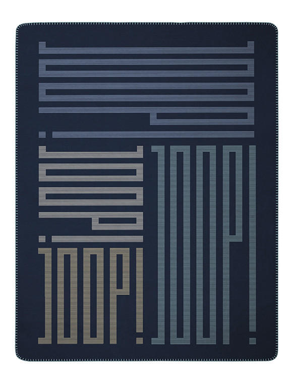 PLÉD 150/200 cm  - sötétkék/pasztellkék, Basics, textil (150/200cm) - Joop!