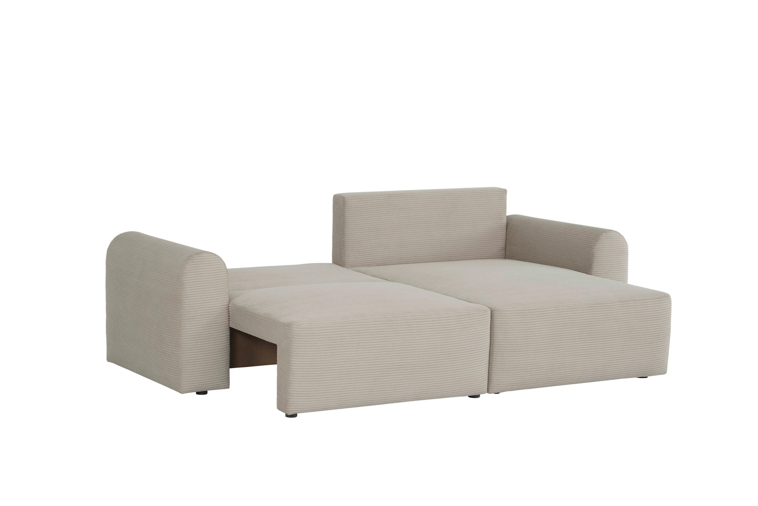 ECKSOFA Beige Cord  - Beige, Design, Textil (250/151cm) - MID.YOU